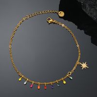 Copper 14K Gold Plated Simple Style Plating Star Earrings Anklet Necklace sku image 9