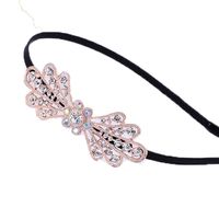 Sweet Crown Flower Butterfly Alloy Plating Inlay Rhinestones Pearl Hair Band main image 4