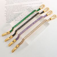 Wholesale Simple Style Solid Color Titanium Steel Zircon Bracelets main image 5