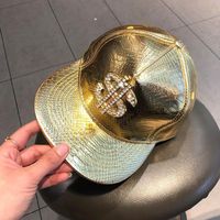 Unisexo Punk Cruzar Dólar Cráneo Diamante De Imitación Gorra De Beisbol sku image 5