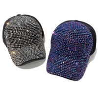 Women's Streetwear Solid Color Rhinestone Curved Eaves Baseball Cap main image 3