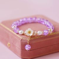 Sweet Flower Artificial Crystal Beaded Plating Women's Bracelets main image 3
