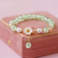 Sweet Flower Artificial Crystal Beaded Plating Women's Bracelets sku image 5