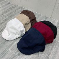 Women's Simple Style Solid Color Flat Eaves Beret Hat main image 4