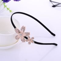 Sweet Crown Flower Butterfly Alloy Plating Inlay Rhinestones Pearl Hair Band main image 5