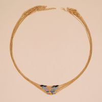 Retro Multicolor Glass Metal Beaded Women's Necklace main image 1