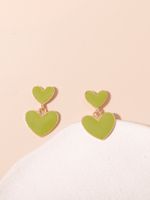 Sweet Heart Shape Alloy Women's Drop Earrings sku image 2