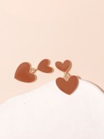 Sweet Heart Shape Alloy Women's Drop Earrings main image 6