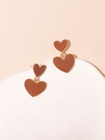 Sweet Heart Shape Alloy Women's Drop Earrings main image 7