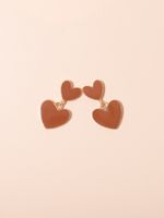 Sweet Heart Shape Alloy Women's Drop Earrings main image 5
