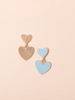 Sweet Heart Shape Alloy Women's Drop Earrings main image 2