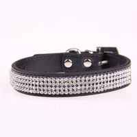 Pet Net Drill Pu Leather Rhinestone Buckle Dog Collar sku image 19