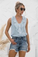 Women's Vest Sleeveless Blouses Patchwork Casual Solid Color sku image 20