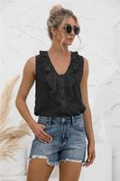 Women's Vest Sleeveless Blouses Patchwork Casual Solid Color sku image 1