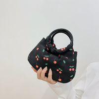 Mujeres Medio Todas Las Temporadas Nylon Cereza Básico Forma De Bola De Masa Hervida Abierto Bolso En Forma De Nube main image 1