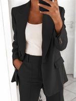 Women's Simple Style Solid Color Patchwork Single Breasted Blazer main image 3