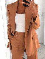 Women's Simple Style Solid Color Patchwork Single Breasted Blazer main image 4