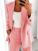 Women's Simple Style Solid Color Patchwork Single Breasted Blazer main image 5