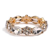 Glam Geometric Gold Plated Rhinestones Alloy Wholesale Bangle sku image 5