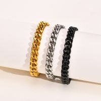 Simple Style Solid Color 201 Stainless Steel Men'S Bracelets main image 1