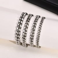 Simple Style Solid Color 201 Stainless Steel Men'S Bracelets main image 10