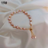 Simple Style Round Freshwater Pearl Bangle In Bulk sku image 3