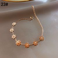 Classic Style Flower Butterfly Mixed Materials Plating Inlay Zircon Women's Bracelets 1 Piece sku image 9
