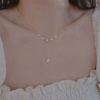 Simple Style Star Copper Inlay Zircon Pendant Necklace Necklace main image 5
