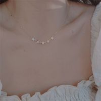 Simple Style Star Copper Inlay Zircon Pendant Necklace Necklace main image 4