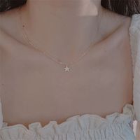 Simple Style Star Copper Inlay Zircon Pendant Necklace Necklace main image 3