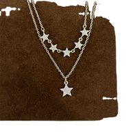 Simple Style Star Copper Inlay Zircon Pendant Necklace Necklace main image 2