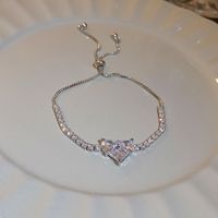 Simple Style Heart Shape Copper Inlay Zircon Bracelets sku image 15