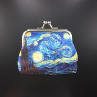 Women's All Seasons Pu Leather Oil Painting Classic Style Dumpling Shape Buckle Coin Purse main image 2
