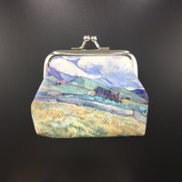Women's All Seasons Pu Leather Oil Painting Classic Style Dumpling Shape Buckle Coin Purse main image 4