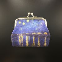 Women's All Seasons Pu Leather Oil Painting Classic Style Dumpling Shape Buckle Coin Purse main image 5