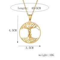 304 Stainless Steel Casual Simple Style Plating Life Tree Pendant Necklace main image 2