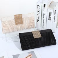 Pink Black Arylic Solid Color Square Evening Bags main image 1
