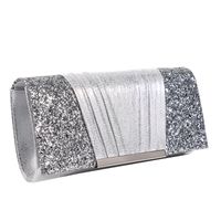 Grey Champagne Polyester Square Square Evening Bags main image 2