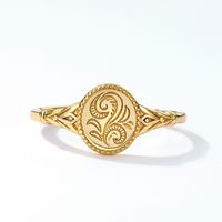 Simple Style Oval Flower Alloy Wholesale Rings main image 1