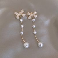 Sweet Flower Alloy Plating Inlay Artificial Diamond Women's Drop Earrings Ear Studs sku image 10