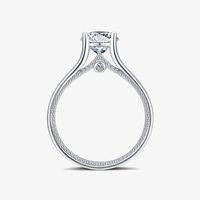 Simple Style Crown Sterling Silver Plating Inlay Zircon Rhodium Plated Rings sku image 1