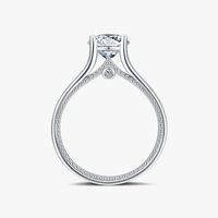 Simple Style Crown Sterling Silver Plating Inlay Zircon Rhodium Plated Rings main image 3