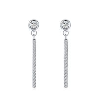 1 Pair Lady Solid Color Sterling Silver Plating Inlay Zircon Rhodium Plated Ear Studs main image 5