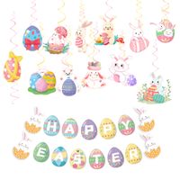 Easter Rabbit Paper Party Decorative Props 1 Set sku image 1