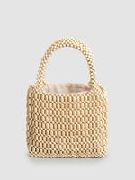 Frau Klein Alle Jahreszeiten Baumwolle Einfarbig Vintage-stil Quadrat Offen Handtasche sku image 1