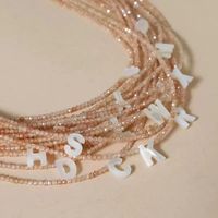 1 Piece Retro Letter Shell Titanium Steel Beaded Plating Women's Necklace main image 1