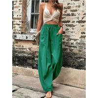 Women's Street Casual Solid Color Full Length Pocket Patchwork Casual Pants main image 3