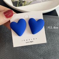 1 Pair Fashion Heart Shape Resin Plating Women's Ear Studs sku image 4