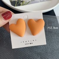 1 Pair Fashion Heart Shape Resin Plating Women's Ear Studs sku image 9