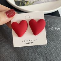 1 Pair Fashion Heart Shape Resin Plating Women's Ear Studs sku image 5